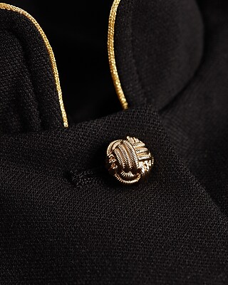 MILITARY JACKET WITH PIPING 7806850:PITCH BLACK:XS PETITE - thumbnail 7