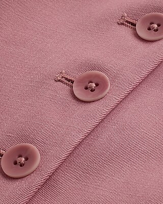 Linen-blend Button Front Cross Back Vest | Express