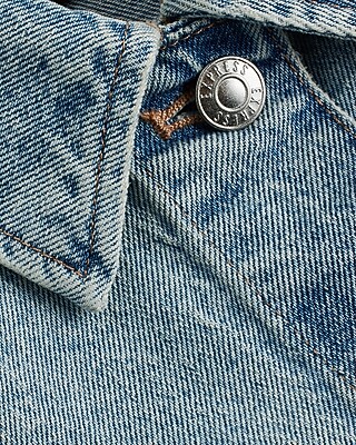 Layered Cap Sleeve Cropped Denim Jacket Express