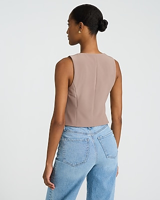 Editor Studio Stretch Twill Five Button Blazer Vest