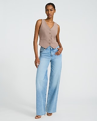 Editor Studio Stretch Twill Five Button Blazer Vest