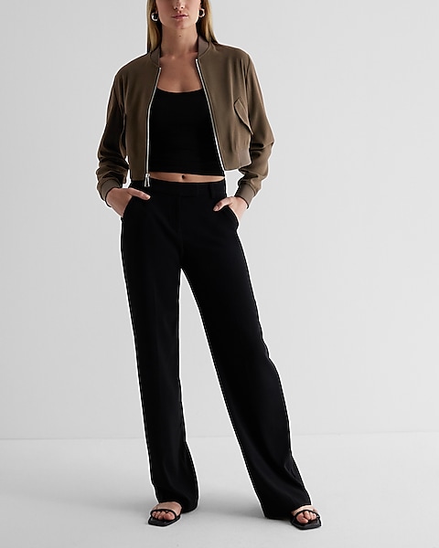 Cropped Bomber Jacket | Express Cropped Bomber Jacket | Express