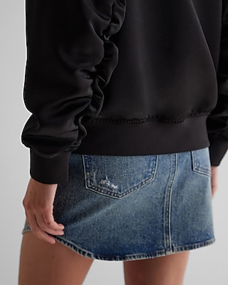 Satin Oversized Bomber Jacket | Express