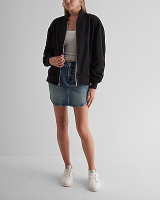 Satin Oversized Bomber Jacket | Express