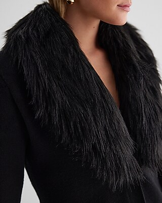 FUR SWEATER JACKET 7807135:PITCH BLACK:S
