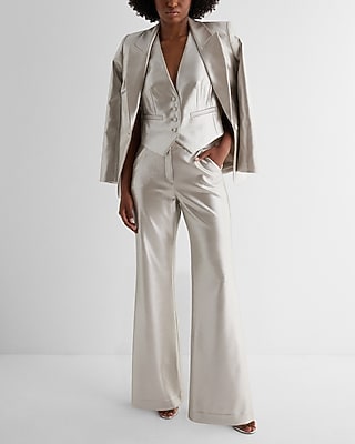 Metallic One Button Blazer