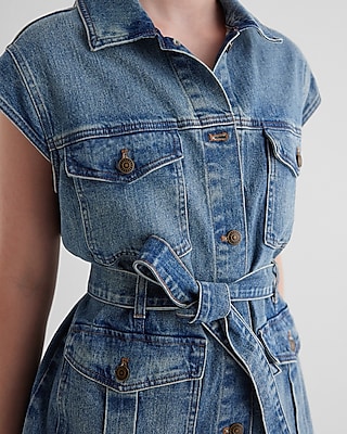 Belted Denim Vest