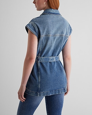 Belted Denim Vest
