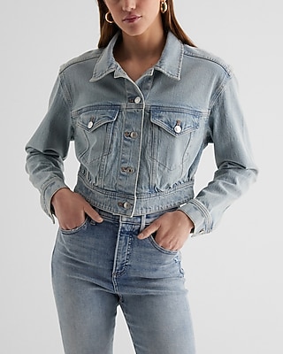 TE CROPPED TRUCKER - HOLSTON 7807187:MEDIUM DENIM 22:XS