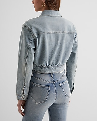 TE CROPPED TRUCKER - HOLSTON 7807187:MEDIUM DENIM 22:XS