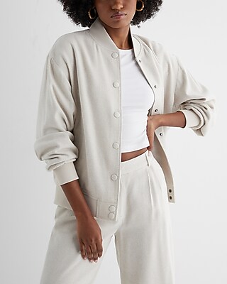 ハーリップトゥ Twill Oversized Jacket　グレー herlipto 【オンラインストアにて発売中】 Twill Oversized