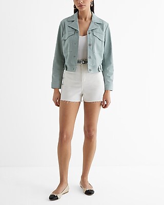 TWILL COLLARED BOMBER 7807242:SILVER BLUE:S