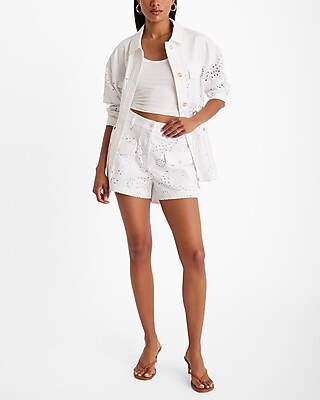 Eyelet Cinched Utility Jacket | Express