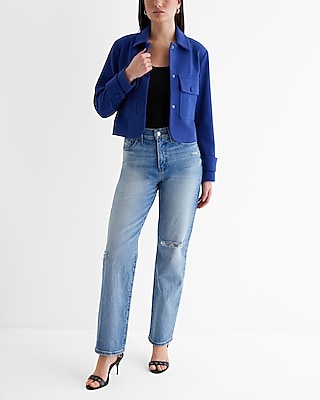 Collared Cropped Jacket
