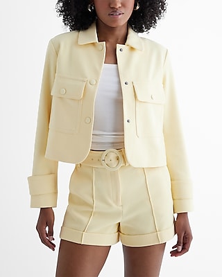 Collared Cropped Jacket