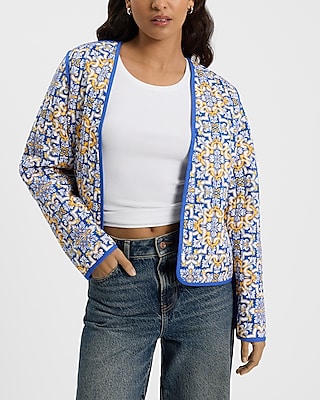 Reversible Quilted Printed Jacket