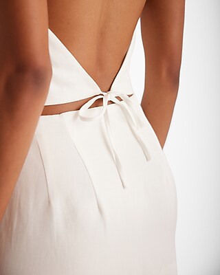 backless vest dress Aspen Backless White Vest L main image 1