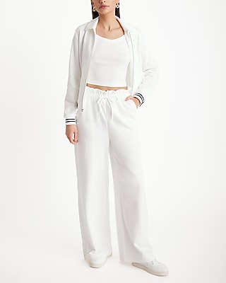 Knit Striped Cuff Bomber Jacket