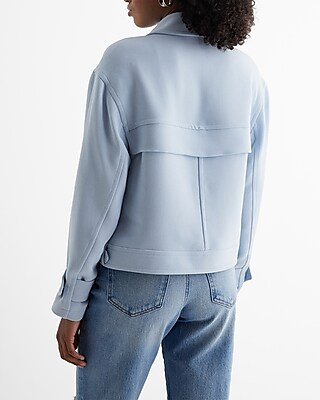 Oversized Cropped Moto Jacket
