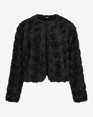 Rosette Collarless Jacket