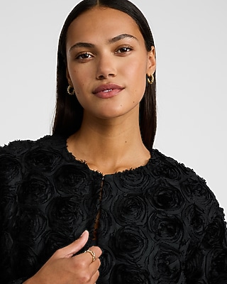 Rosette Collarless Jacket