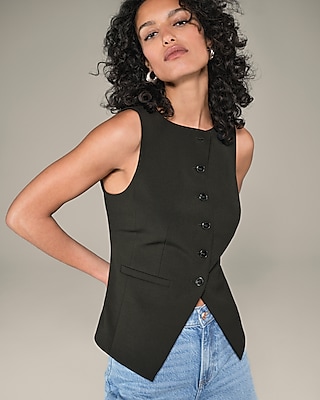 Editor V-neck Mini Vest Dress