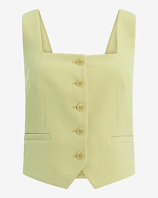 Square Neck Blazer Vest