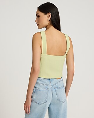 Square Neck Blazer Vest