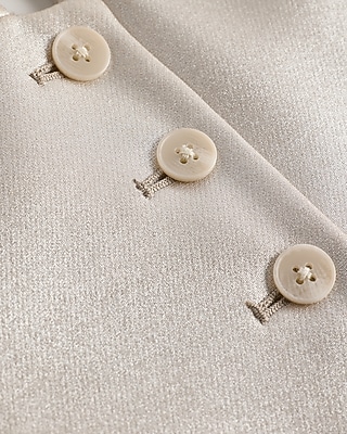 Metallic Halter Neck Blazer Vest