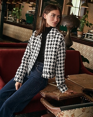 ジャケット・アウター PHENOMENON HOUNDSTOOTH STAND COLLAR JKT ジャケット・アウター PHENOMENON HOUNDSTOOTH STAND COLLAR JKT