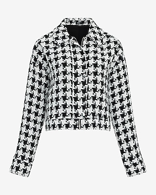 Houndstooth Collared Jacket