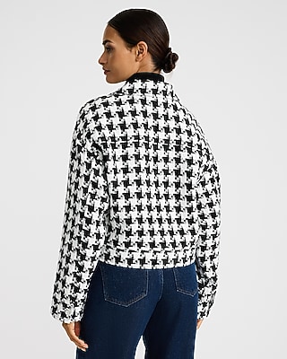 Houndstooth Collared Jacket