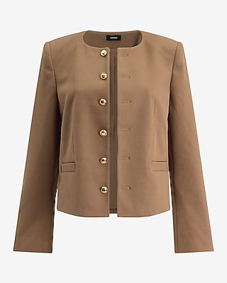 Novelty Button Collarless Jacket - image 5