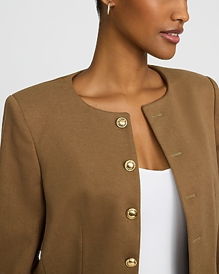 Novelty Button Collarless Jacket - image 2