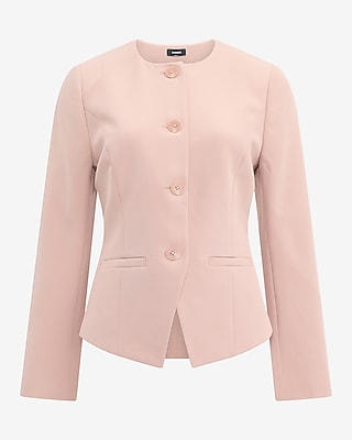 Signature Stretch Fitted Collarless Cutaway Blazer - image 4