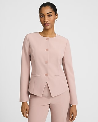 Signature Stretch Fitted Collarless Cutaway Blazer - image 2