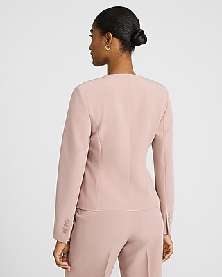 Signature Stretch Fitted Collarless Cutaway Blazer - image 3