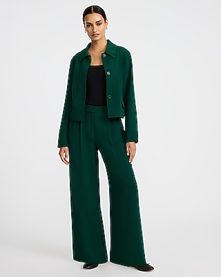 Signature Crepe Collared Jacket