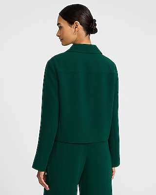 Signature Crepe Collared Jacket