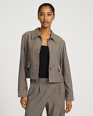 Novelty Button Collarless Jacket | Express