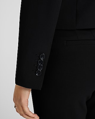 Studio Stretch Twill Crew Neck Cutaway Blazer