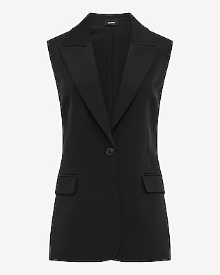Luxe Stretch Long Blazer Vest