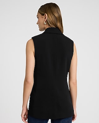 Luxe Stretch Long Blazer Vest
