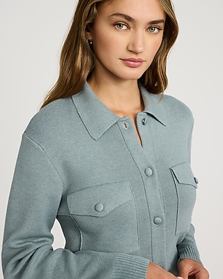 ジャケット・アウター ORIGINAL BUTTON COLLARLESS KNIT JACKET Novelty Button Collarless Jacket | Express