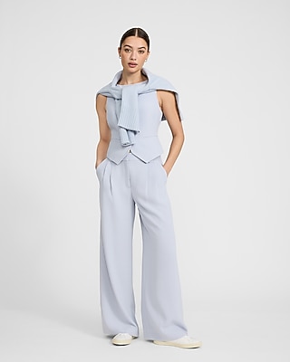 Signature Crepe Boat Neck Cutaway Blazer Vest