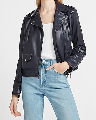 express vegan leather blazer