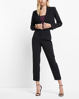 VENTURA CROP BLAZER 7806860:PITCH BLACK:XXS
