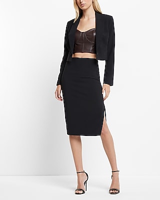 VENTURA CROP BLAZER 7806860:PITCH BLACK:XXS