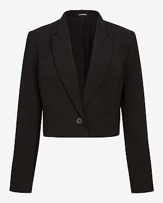 VENTURA CROP BLAZER 7806860:PITCH BLACK:XXS