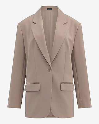 Oversized One Button Blazer